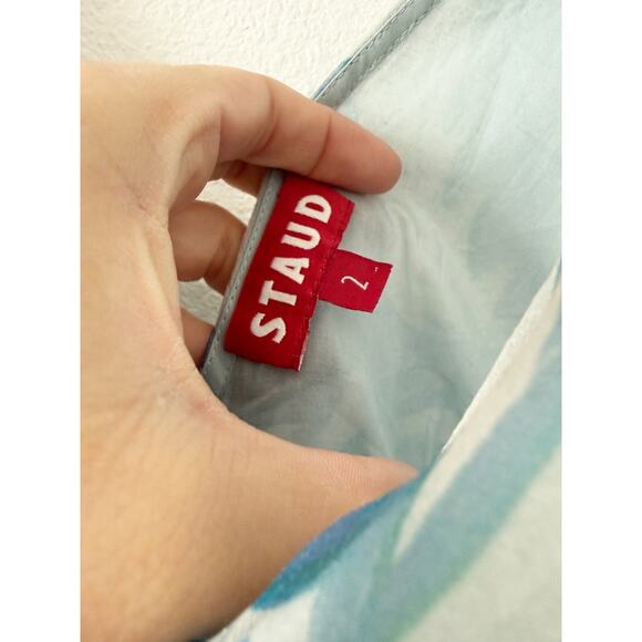 Staud Dandelion Tiestrap Floral Blue Maxi Dress US 2 - Picture 4 of 7